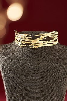 Gold Finish Handcrafted Choker Necklace