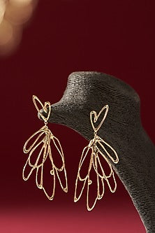 Gold Finish Handcrafted Dangler Earrings