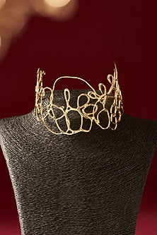 Gold Finish Handcrafted Choker Necklace