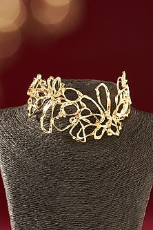 Gold Finish Handcrafted Choker Necklace