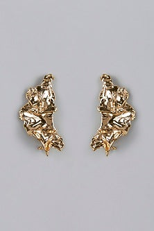 Gold Finish Long Algae Earcuff