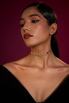 Gold Finish Brass Necklace
