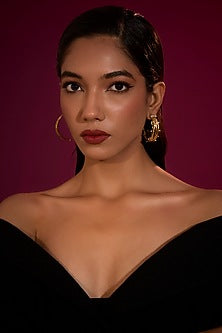 Gold Finish Brass Earrings