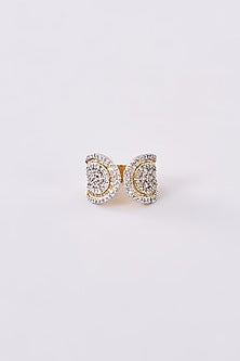 White Finish Zircon Ring