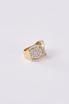White Finish Zircon Ring