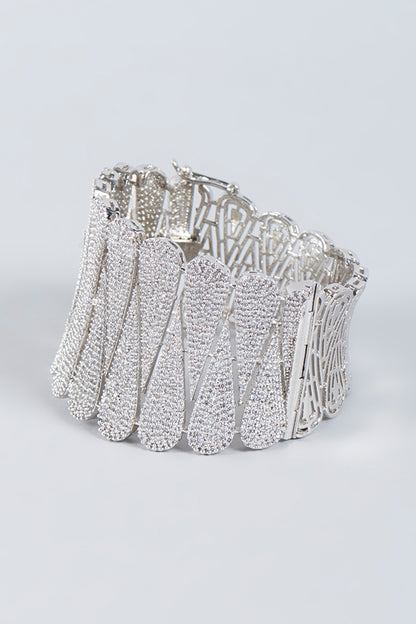 White Finish Zircons Bracelet