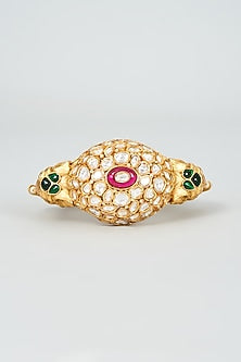 Gold Finish Kundan Polki Bangle