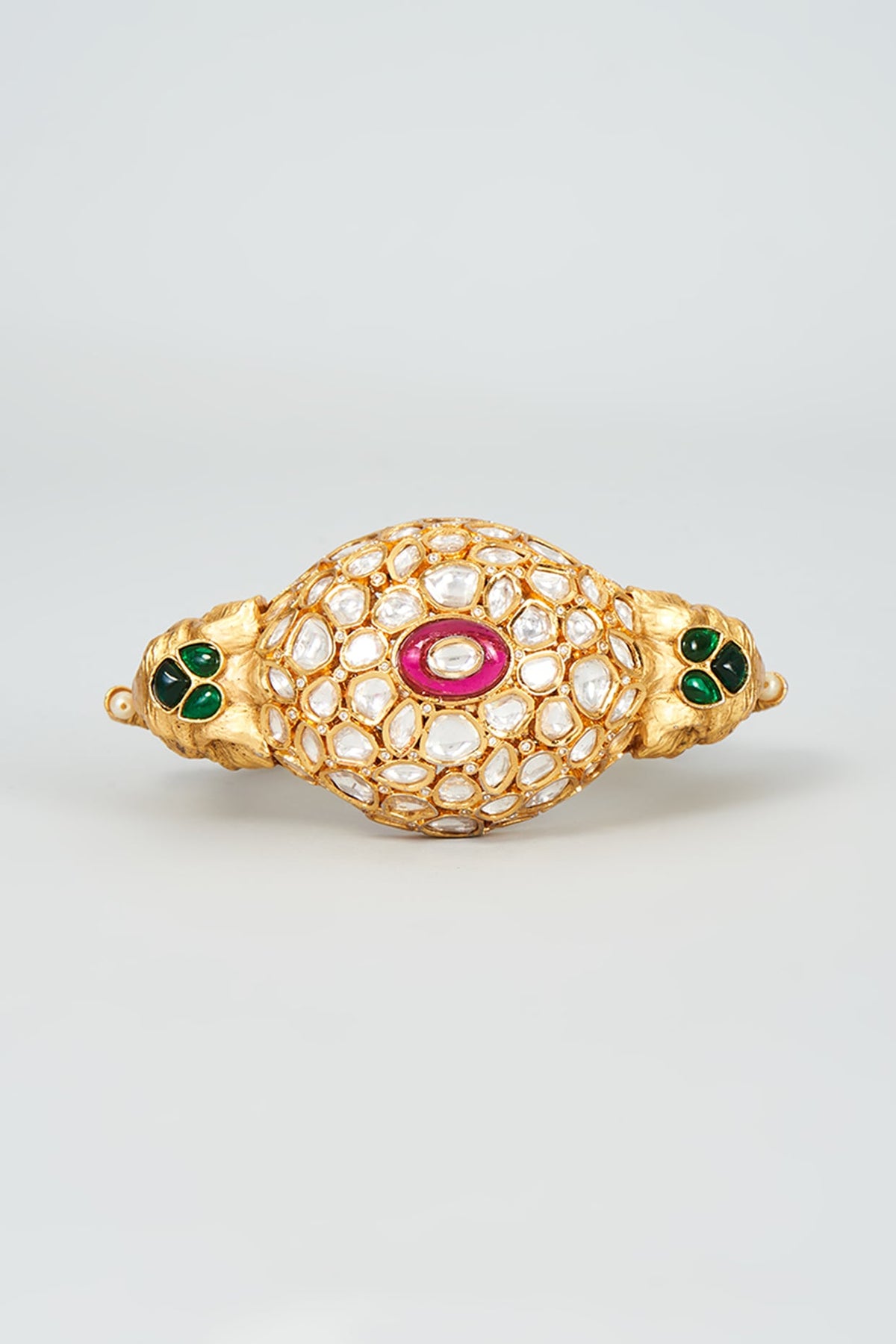 Gold Finish Kundan Polki Bangle