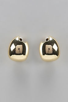 Gold Finish Droplet Stud Earrings