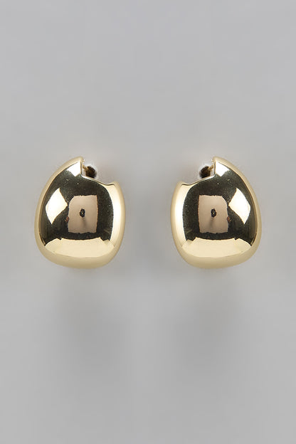 Gold Finish Droplet Stud Earrings