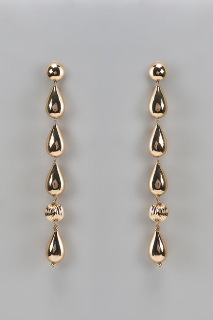 Gold Finish Dangler Earrings