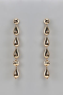 Gold Finish Dangler Earrings