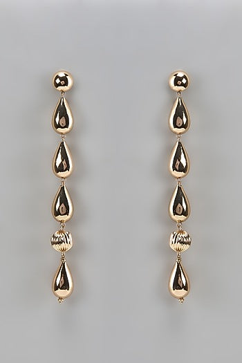 Gold Finish Dangler Earrings