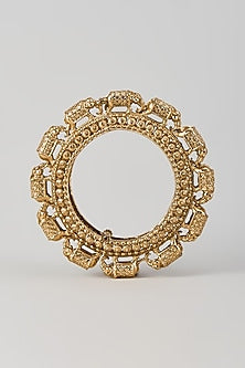 Two-Tone Finish Kundan Polki Openable Bracelet
