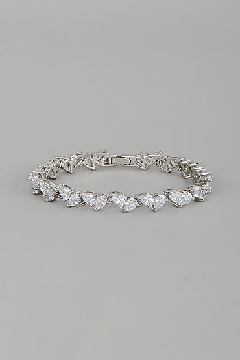 White Finish Zircon Bracelet