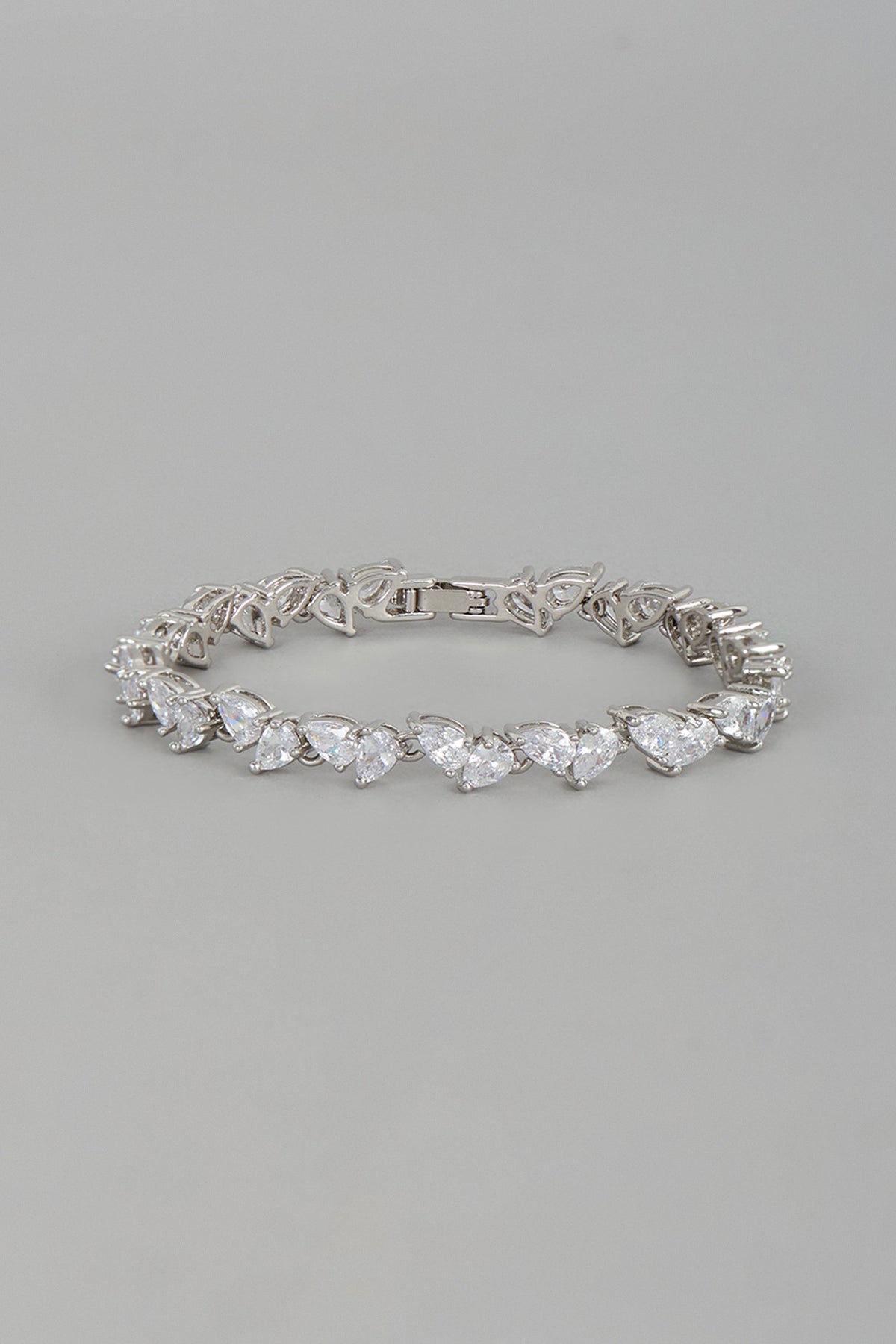 White Finish Zircon Bracelet