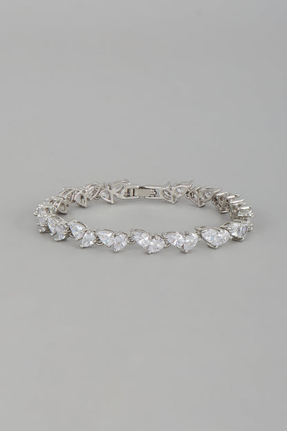 White Finish Zircon Bracelet