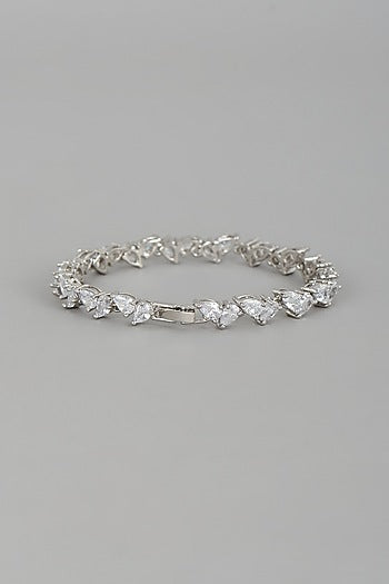 White Finish Zircon Bracelet