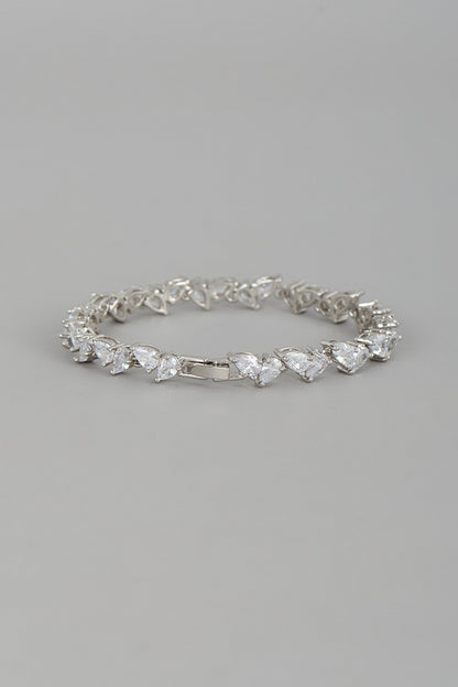 White Finish Zircon Bracelet