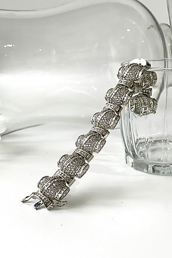 White Finish Zircon Bracelet