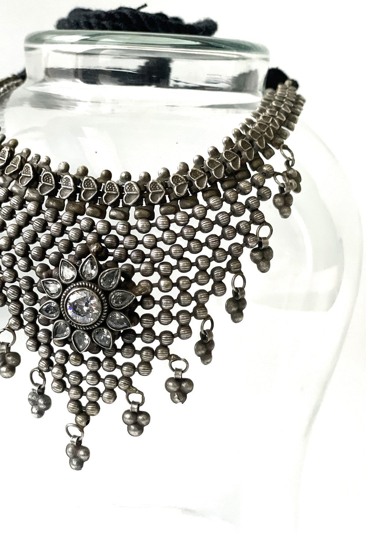 Black Rhodium Finish Oxidised Necklace Set