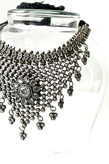 Black Rhodium Finish Oxidised Necklace Set
