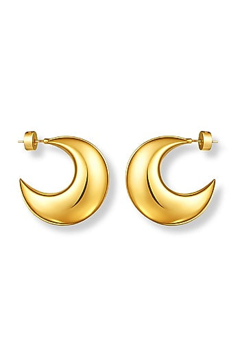 Gold Plated Brass Hoop Earrings