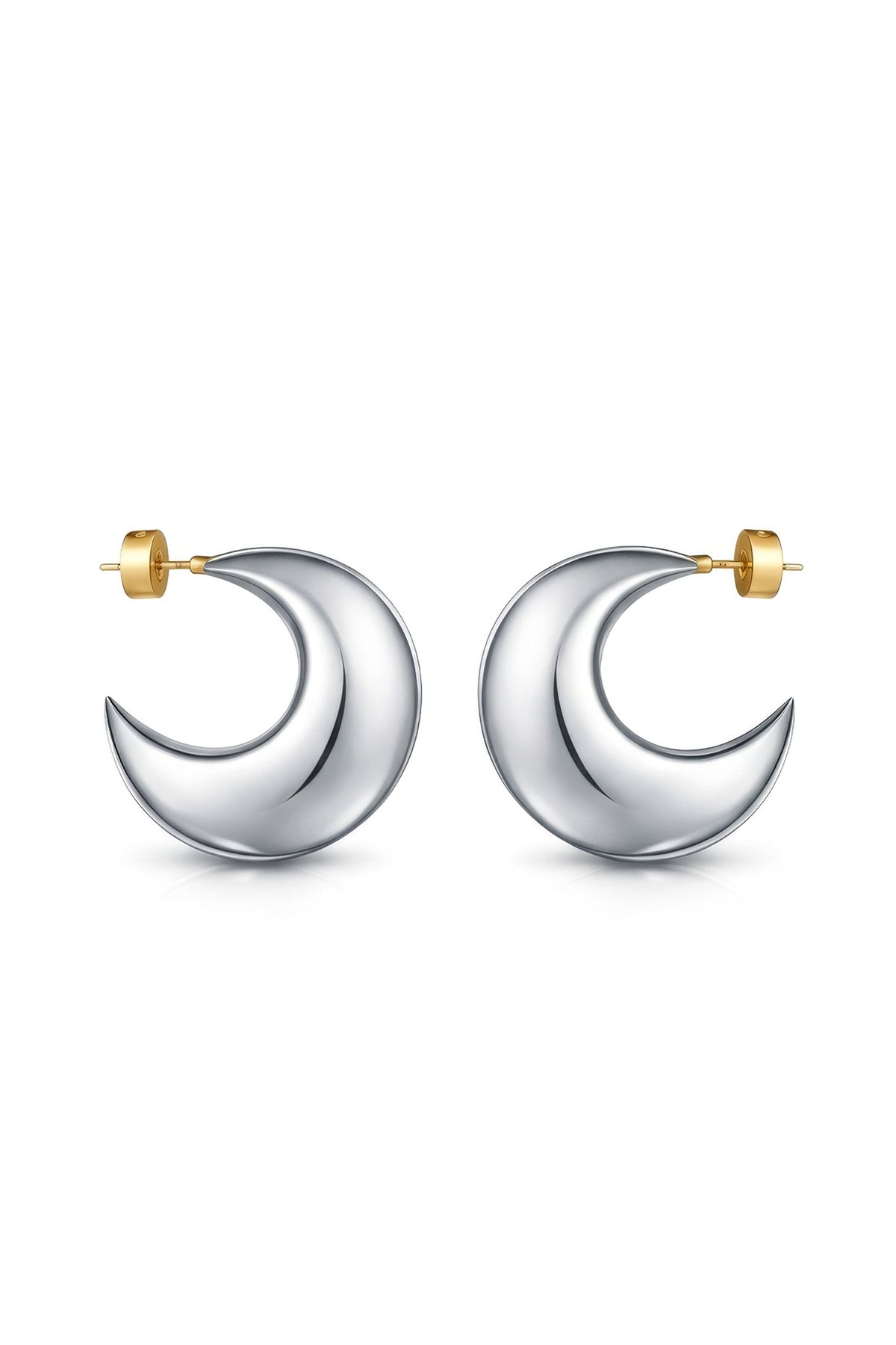 Gold Plated Brass Hoop Earrings