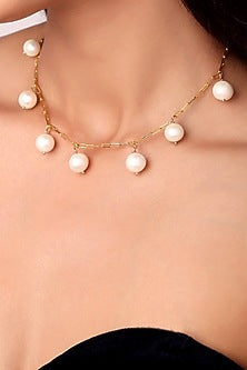 Gold Plated Freshwater Pearl Layered Necklace