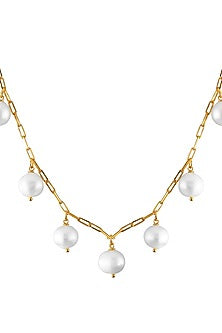Gold Plated Freshwater Pearl Layered Necklace
