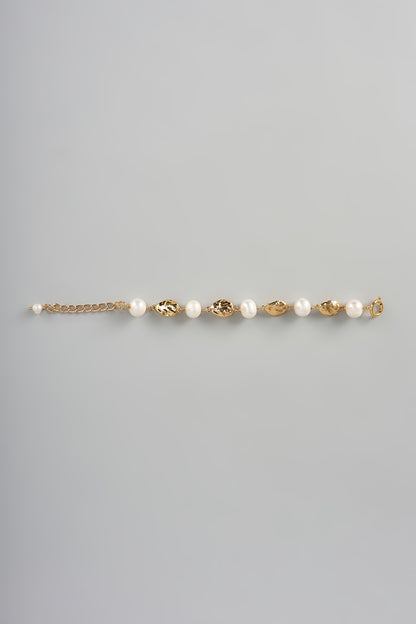 Gold Plated Freshwater Pearl Bracelet