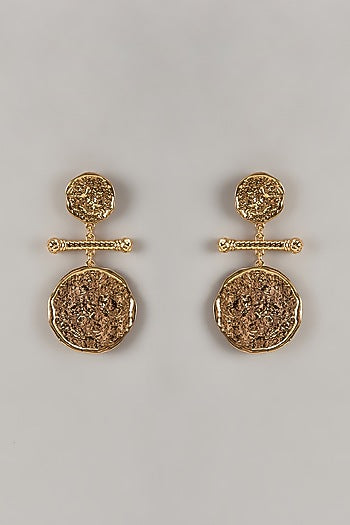 Gold Plated Bar-Link Dangler Earrings