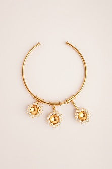 Gold Finish Pearl Anklet
