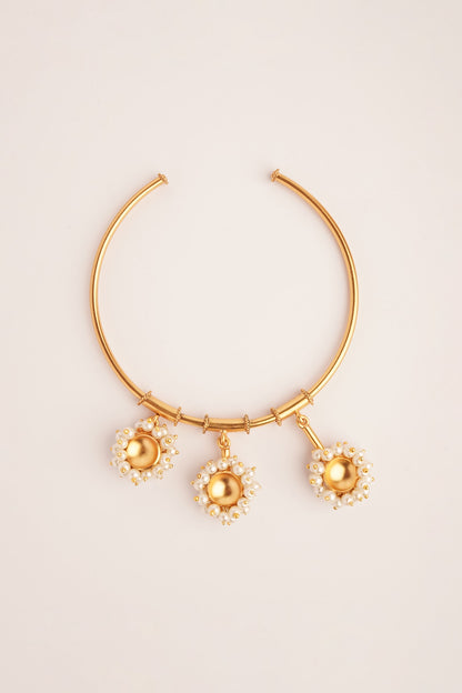 Gold Finish Pearl Anklet