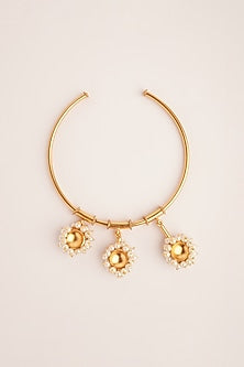 Gold Finish Pearl Anklet