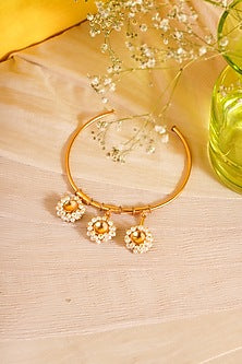 Gold Finish Pearl Anklet