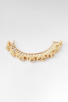 Gold Finish Pearl Mathapatti