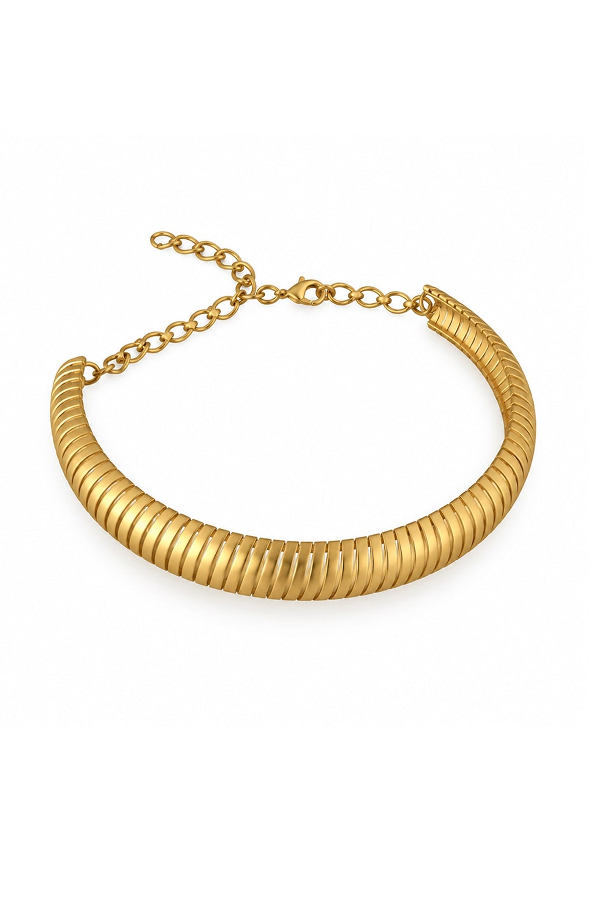 Gold Plated Statement Choker Necklace