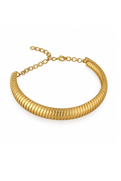 Gold Plated Statement Choker Necklace