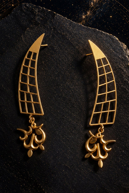 Gold Plated Handcrafted Dangler Earrings