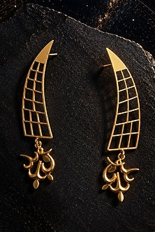 Gold Plated Handcrafted Dangler Earrings