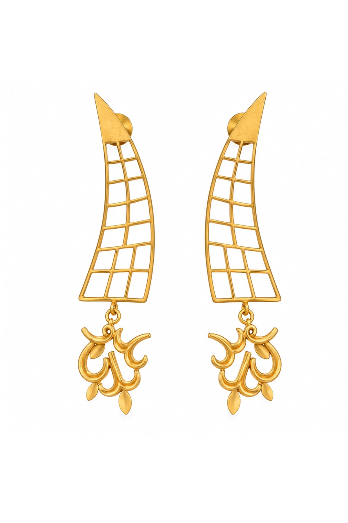 Gold Plated Handcrafted Dangler Earrings