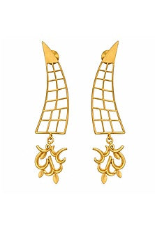 Gold Plated Handcrafted Dangler Earrings