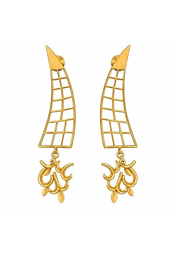 Gold Plated Handcrafted Dangler Earrings