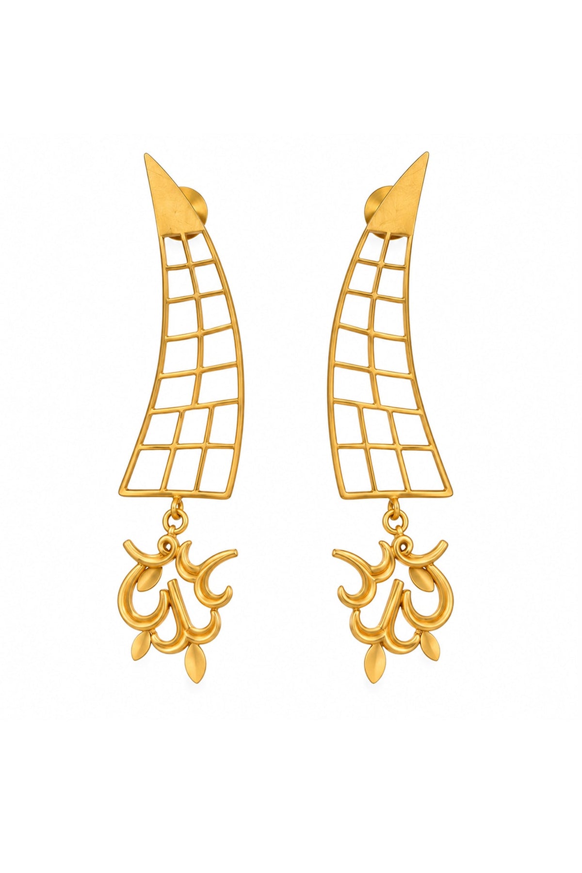 Gold Plated Handcrafted Dangler Earrings
