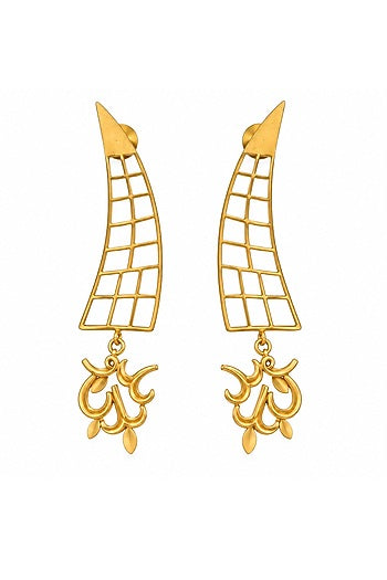 Gold Plated Handcrafted Dangler Earrings