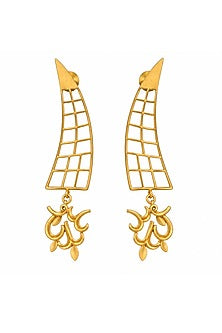 Gold Plated Handcrafted Dangler Earrings
