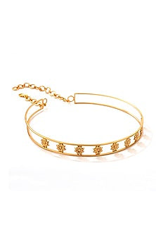 Gold Finish Choker Necklace