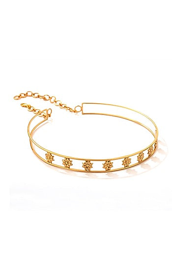 Gold Finish Choker Necklace