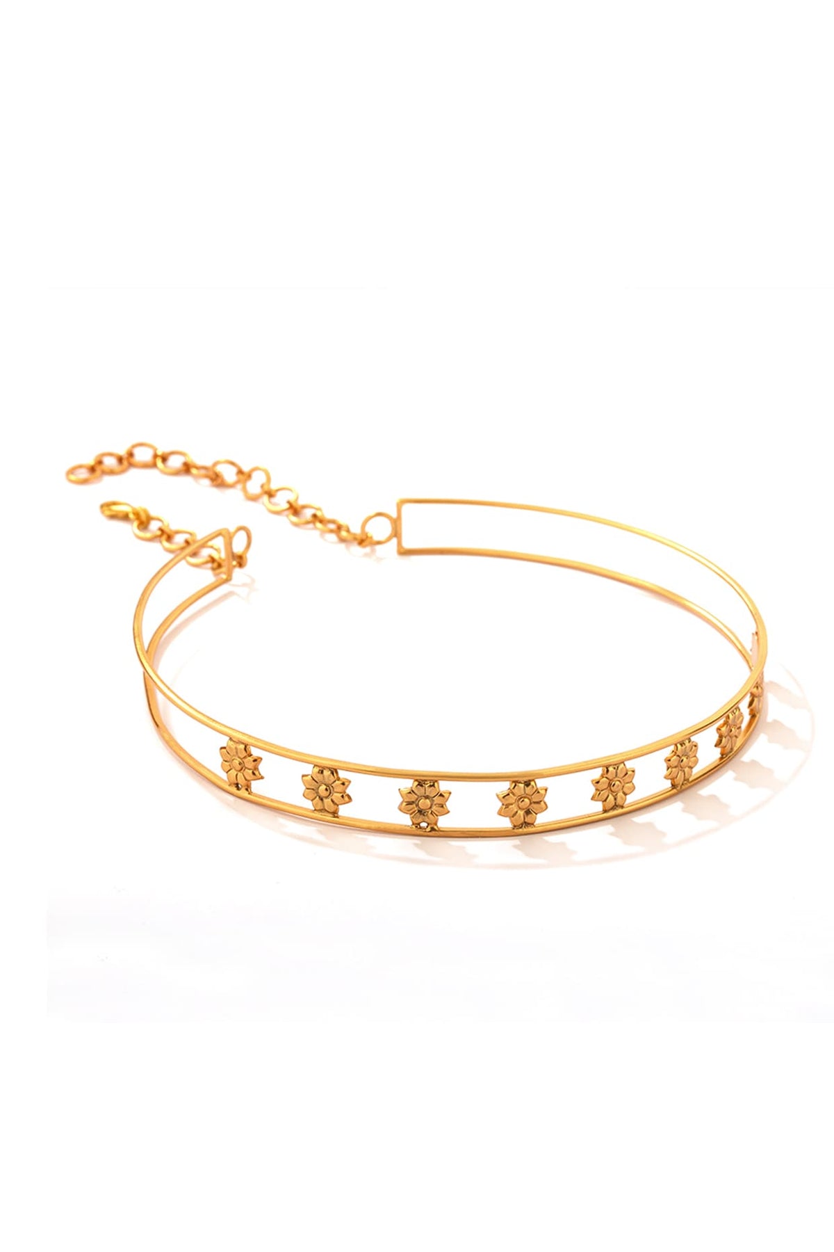 Gold Finish Choker Necklace